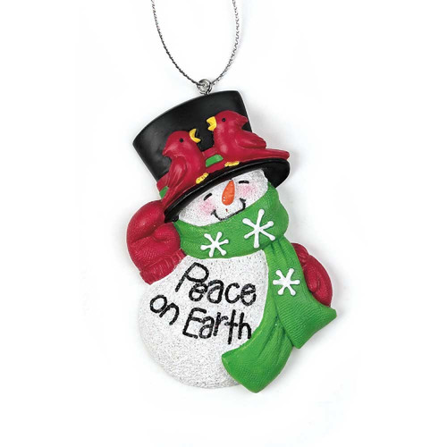 3” Snowman “Peace On Earth” Christmas Ornament