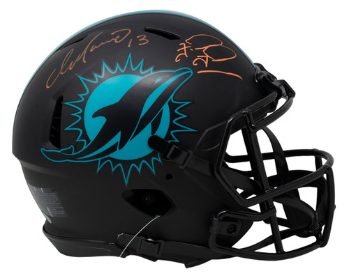 Dan Marino Tua Tagovailoa Signed Dolphins Full Size Speed Authentic Helmet BAS