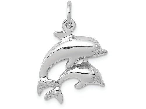FJC Finejewelers 14k White Gold Dolphin Charm 17 x 22mm WCH107B
