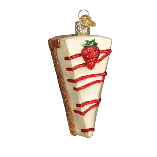 Old World Christmas Cheesecake Glass Ornament FREE BOX 32429 New