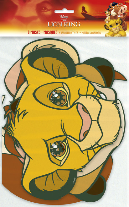 The Lion King Birthday Party Masks [8 Per Pack] - 30371955