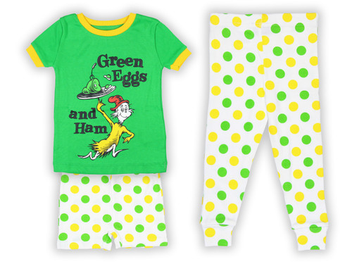 Dr. Seuss Books Toddler Kids 3 Piece Pajama Set For Boys or Girls Loungewear - 840161464699