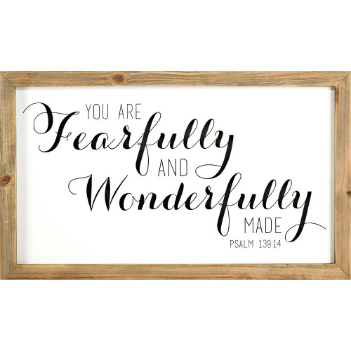 28" Brown and White Bible Quote Rectangular Wall Plaque