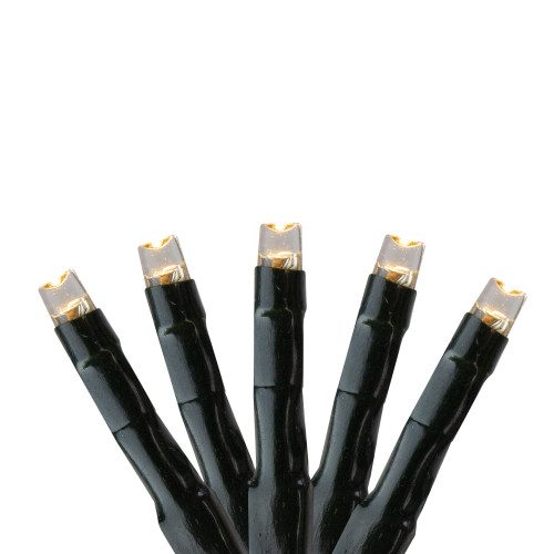 200 Warm White Multi-Function LED Cluster Christmas Lights - 5.75 ft Green Wire