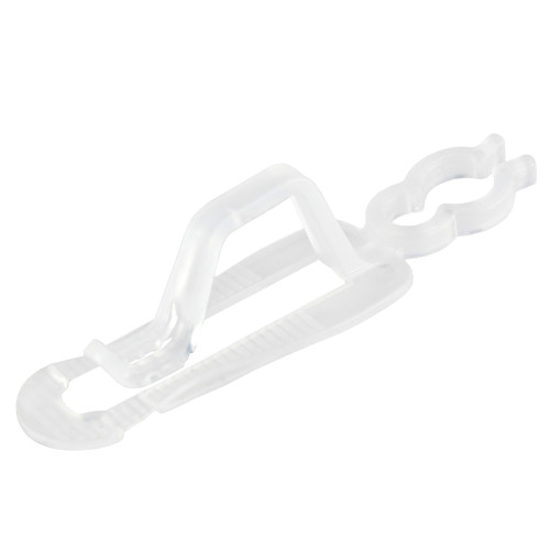 Set of 100 Clear Outdoor Universal Christmas Light Clips, 3.5"