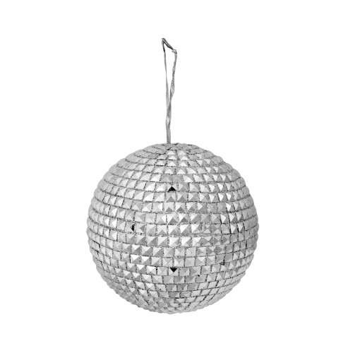 6" Silver Studded Disco Ball Christmas Ornament