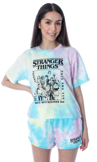 Stranger Things Pajamas Women's Friends Don't Lie Tie Dye Loungewear Set - 195566128517