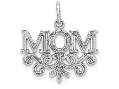 FJC Finejewelers 14k White Gold Mom Charm WCH32B