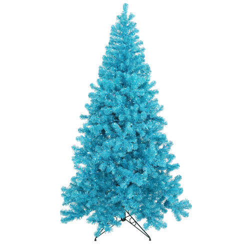 12' Pre-Lit Slim Sky Blue Ashley Spruce Artificial Christmas Tree - Clear and Blue Lights