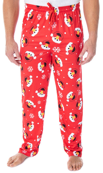 Sesame Street Men's Santa Elmo Christmas Holiday Lounge Pajama Pants - 013244439451