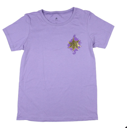 Disney Tangled Shirt Womens Rapunzel Lavender Sun T-Shirt - 840161436870