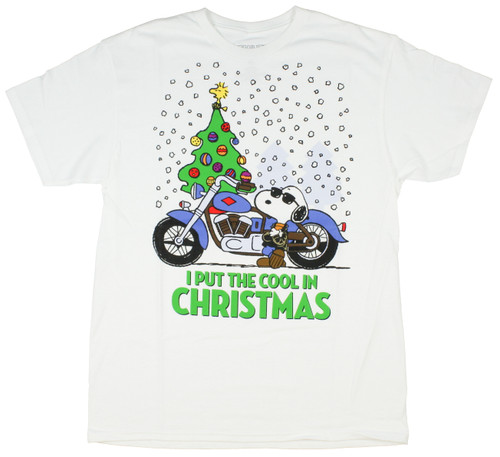 Peanuts Men's Snoopy I Put The Cool In Christmas T-Shirt