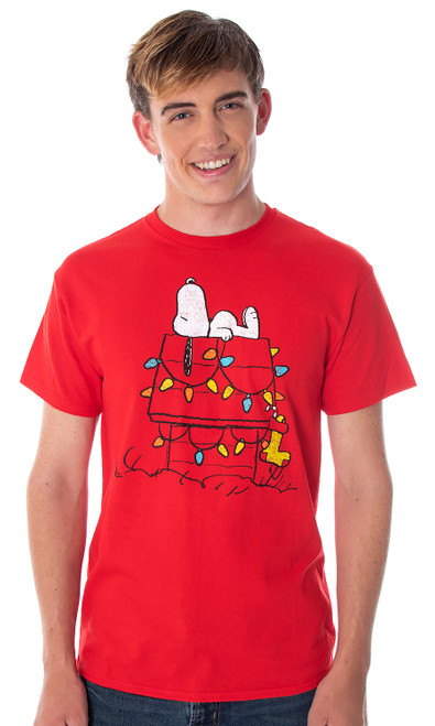 Peanuts Snoopy Christmas Shirt Mens Holiday Xmas - 840161416698