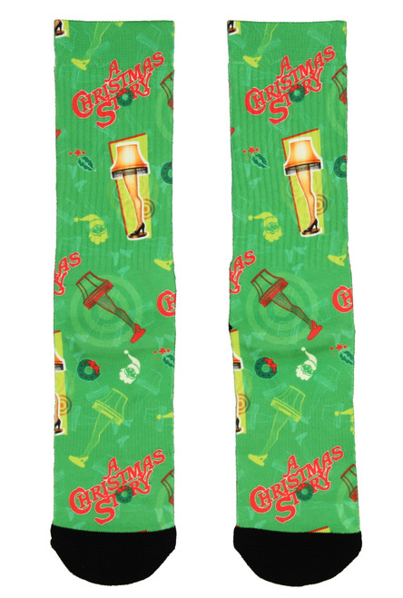 A Christmas Story Leg Lamp Sublimated All Over Print Crew Socks