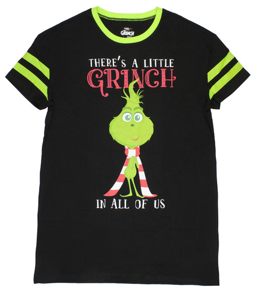 Dr. Suess Women's There's A Little Grinch In All Of Us Sleep Shirt