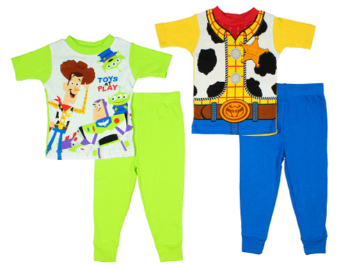 Disney Toy Story Toddler Boys' Woody And Toys At Play 4 Piece Pajama Set