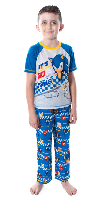 Sonic The Hedgehog Boy's It's Go Time 3 Piece Sleepwear PJs Pajama Set - 000716737283