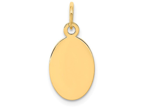 FJC Finejewelers 14k Yellow Gold Plain .013 Gauge Engravable Oval Disc Charm 9 x 20mm XM18413A