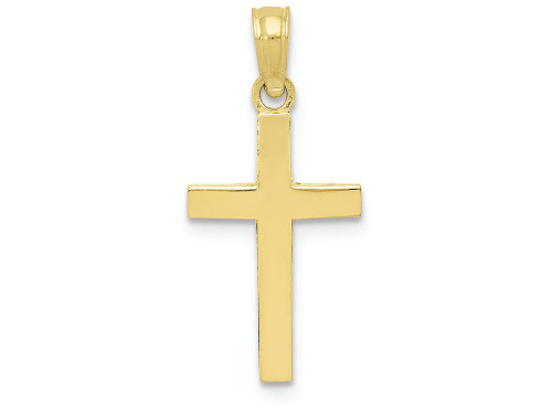 FJC Finejewelers 10k Yellow Gold Beveled Cross with Square Tips Charm 10C3785W