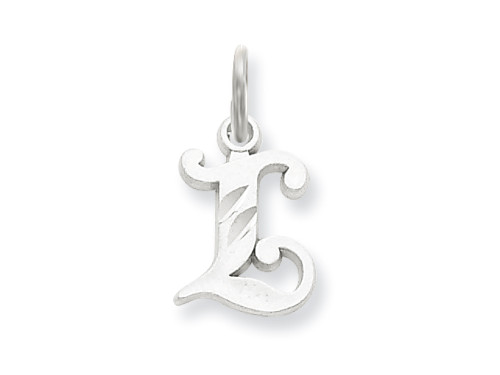 FJC Finejewelers 14k White Gold Bright-cut Initial L Charm WCH139LB