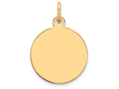 FJC Finejewelers 14k Yellow Gold Plain .009 Gauge Circular Engravable Disc Charm XM13509A