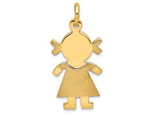 FJC Finejewelers 14k Yellow Gold Satin Girl Charm K163A
