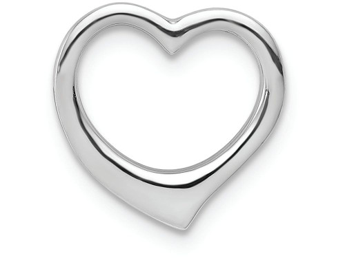 FJC Finejewelers 14k White Gold White 3d Floating Heart Charm C2917WB