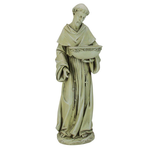 20" Joseph's Studio LED Solar Powered Saint Francis Bird Bath Statue
