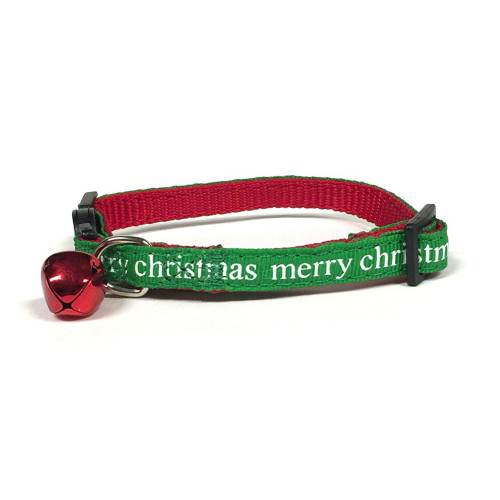 Midlee Merry Christmas Cat Collar with Safety Buckle