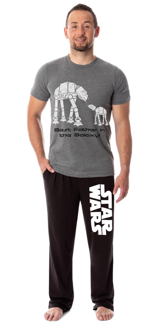 Star Wars Men's Pajamas Best Father In The Galaxy! Shirt And Pants Pajama Set - 763059930949