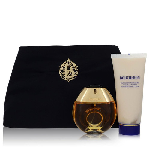 BOUCHERON by Boucheron Gift Set -- 1.7 oz Eau De Toilette Spray + 3.4 oz Body Lotion + Purse