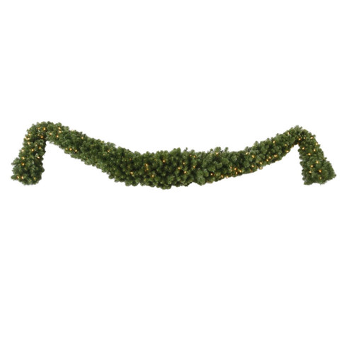 12' x 18" Pre-Lit Grand Teton Artificial Christmas Swag Garland - Clear LED Lights