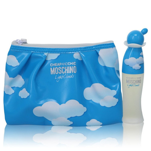 Cheap & Chic Light Clouds by Moschino Gift Set -- 1.7 oz Eau De Toilette Spray with Free Cosmetic Pouch