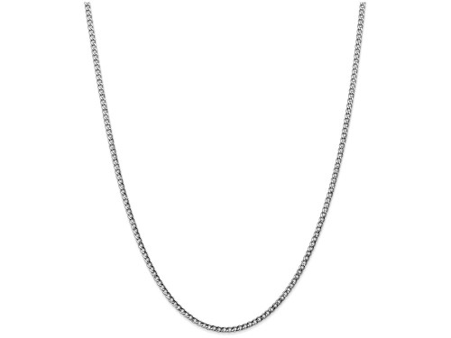FJC Finejewelers 24 Inch 14k White Gold 2.5mm Semi-solid Curb Link Chain Necklace BC12324B