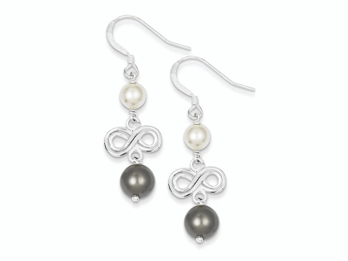FJC Finejewelers Sterling Silver Freshwater Cultured Pearl Infinity Earrings QE5083T