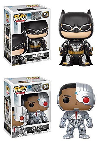 Funko POP! Justice League: Batman + Cyborg – DC Stylized Vinyl Figure Set NEW