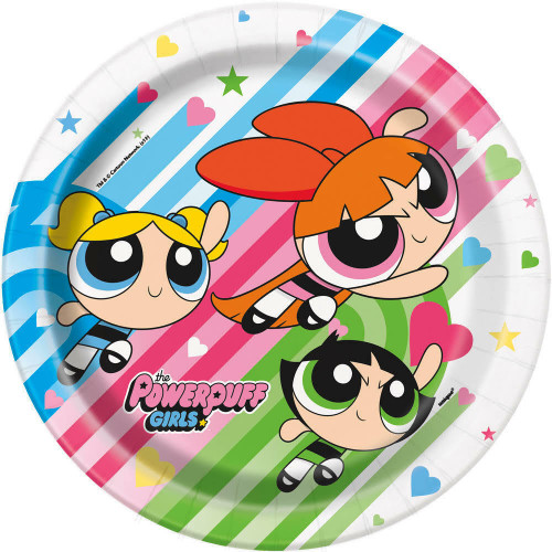 Powerpuff Girls Dinner Paper Plates, 9", 8ct