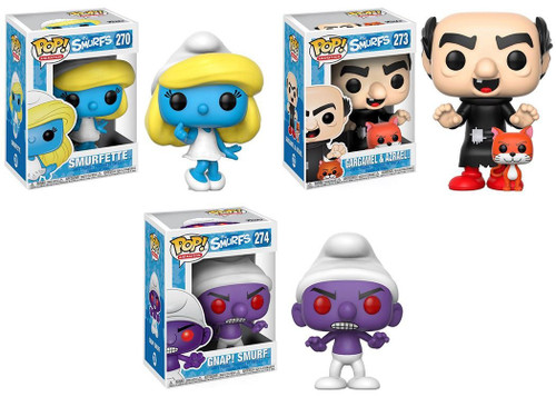 Funko POP! The Smurfs: Smurfette + Gargamel & Azrael - Vinyl Figure Set NEW
