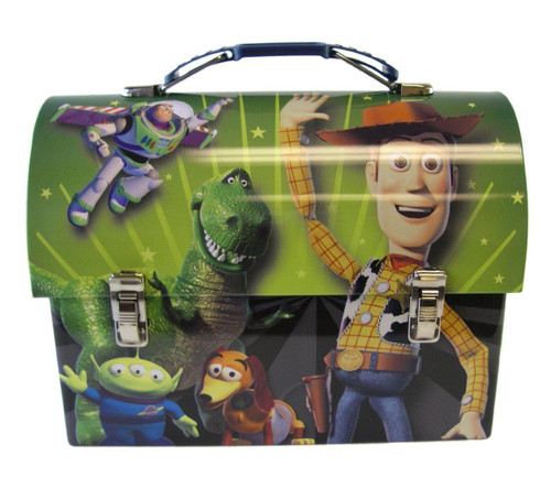 Disney Buzz Woody and the Gang Green DomeToy Story Lunch Box- Toy Story Tinbox - Toy Story Box