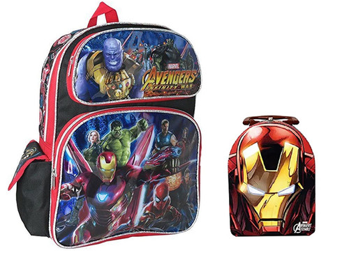 Marvel Avengers Infinity War Large Backpack + Iron Man Tin Accessory