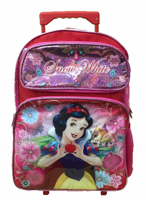 2018 Princess Snow White School Backpack 16" Roller Large Girls Book Bag