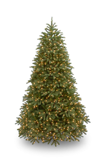 7.5’ Pre-Lit Jersey Fraser Fir Medium Artificial Christmas Tree, Clear Lights
