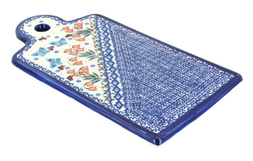 Blue Rose Polish Pottery Joy of Spring Cutting Board