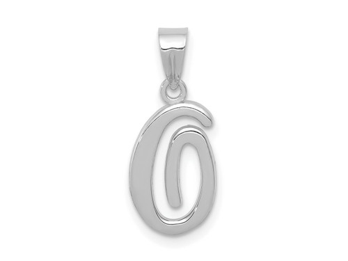 FJC Finejewelers 14 kt White Gold Script Letter O Initial Charm GQYC993WOB