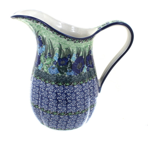 Blue Rose Polish Pottery Sapphire Fields Pitcher