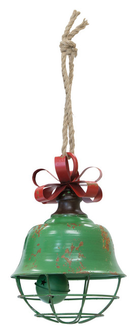 Green Gloucester Bell Holiday Accent