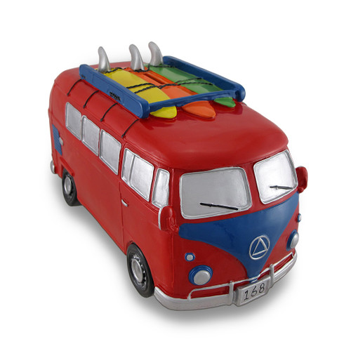 Red / Blue Surfer Van Large Piggy Bank Bus - 25155-2