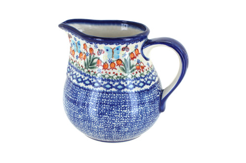 Blue Rose Polish Pottery Joy of Spring Small Pitcher
