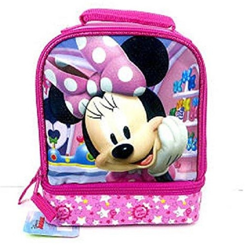Disney Minnie Mouse Girl's Drop Bottom Lunch Kit - Pink