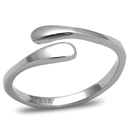 Women's Stainless Steel Stackable Cuff Ring - Size 9 (Pack of 2)